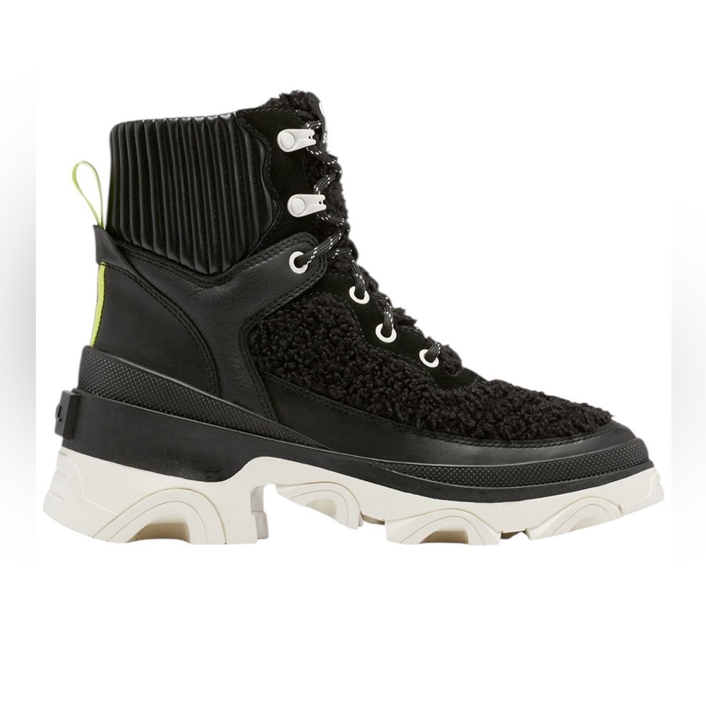 Sorel Black and White Lace-Up Boots - Picture 12 of 13